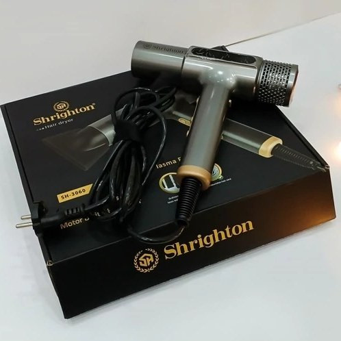 سشوار شرایتون مدل SH-3060 توان 1600 وات موتور براشلس و فناوری Plasma