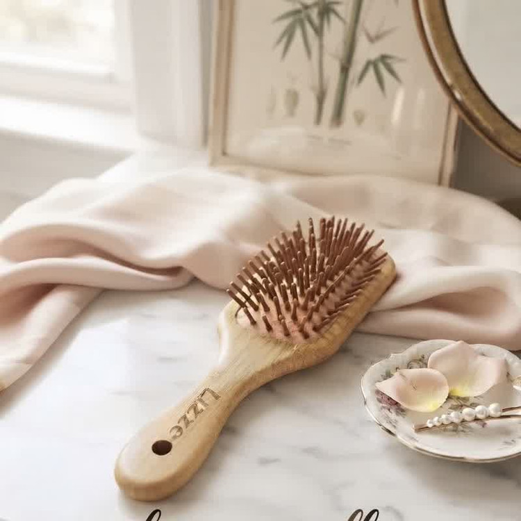 برس تمام چوب اصل برند lizze سایز متوسط(مسافرتی)