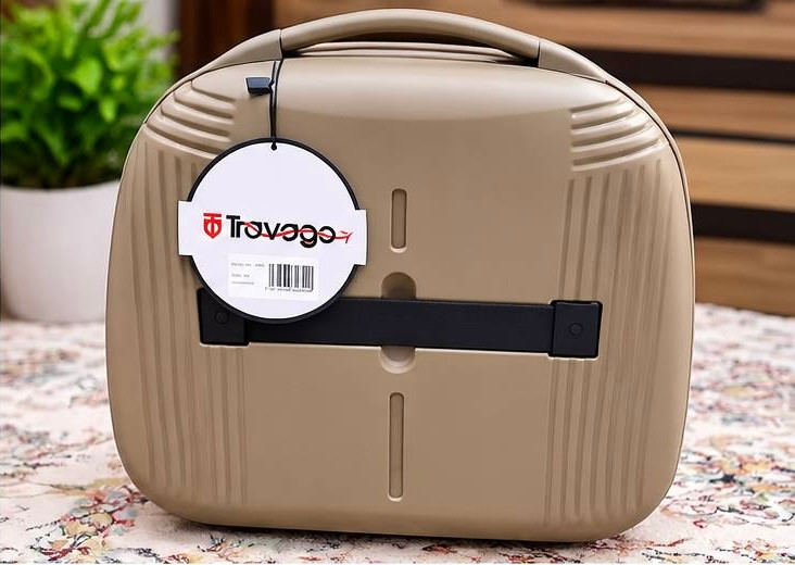 چمدان آرایشی برند تراواگو(travago) اصل- رنگ خاکی